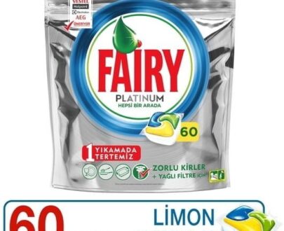Fairy Platinum 60 Yıkama Bulaşık Makinesi Deterjanı Kapsülü Limon Kokulu