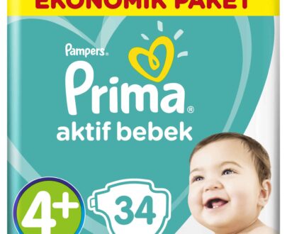 Prima Bebek Bezi Aktif Bebek Ekonomik Paketi 4+ Beden 34 Adet
