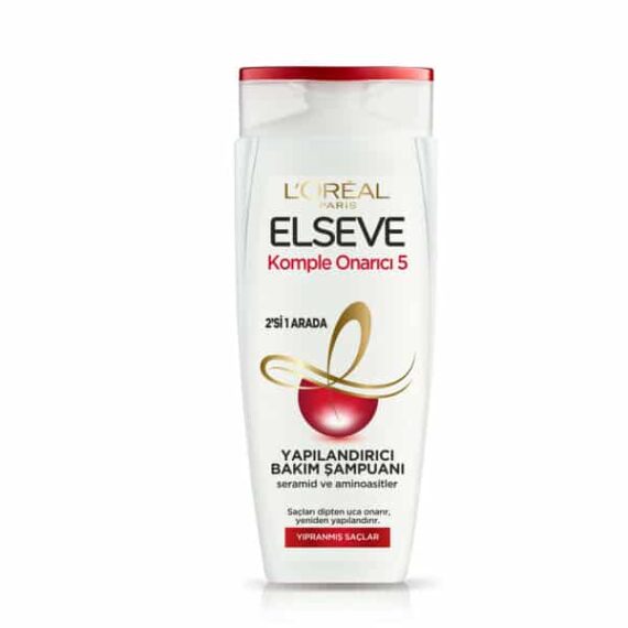 L’Oréal Paris Elseve Komple Onarıcı 5 Yapılandırıcı Bakım Şampuanı 2’si 1 Arada 450 ml