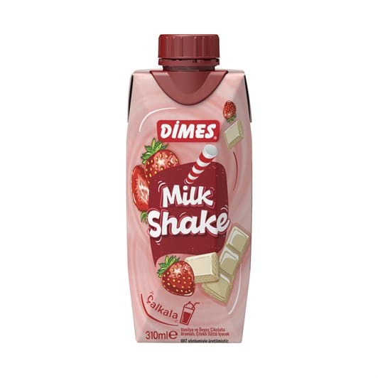 dimes milkshake cilek vanilya 310 ml 17cb Dimes Milkshake Çilek-Vanilya 310 ml