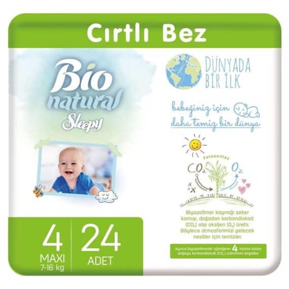 0153017 bio natural bebek bezi 4 numara maxi 24 adet Sleepy Natural Bebek Bezi 4 Numara Maxi 24 Adet (7-14 Kg)