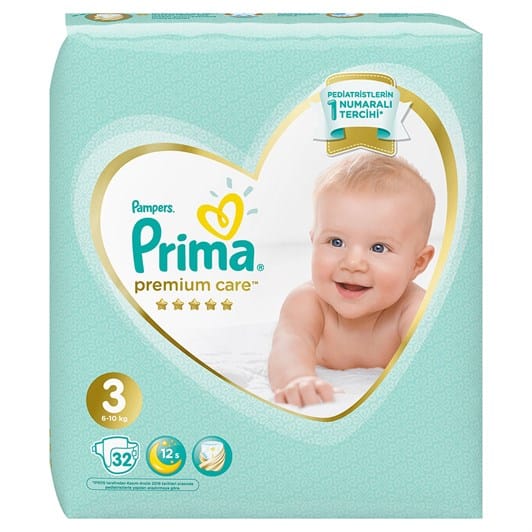 prima bebek bezi premium care 3 beden 834c Prima Bebek Bezi Premium Care 3 Beden 32 Adet Midi Ekonomi Paketi